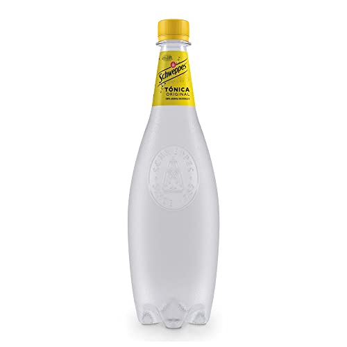 Schweppes Tónica Original, Bebida Refrescante - Botella PET 1L - Pack de 6