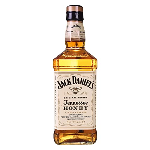 Jack Daniel's Honey Whiskey, Combina Jack Daniel’s Tennessee Whiskey y un Toque de Miel, Sabor Caramelo, 35% Vol. Alcohol, 700ml