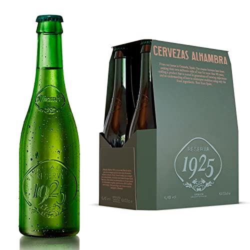 Alhambra Reserva 1925, Edición Especial, Cerveza Dorada Lager, Pack de 6 Botellas x 33 cl, 6,4% Volumen de Alcohol