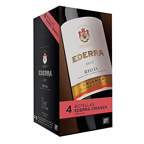 EDERRA Vino, Tinto, Estuche 4 Botellas 0.75 L