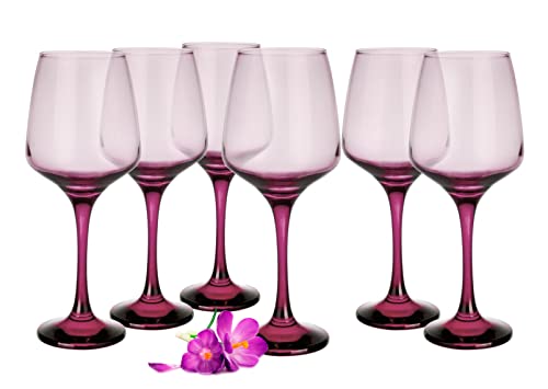 Glasmark KROSNO, 300 ml, juego de 6 copas de vino, copas de vino blanco, copas de vino tinto, diseño original, apto para lavavajillas, forma y estilo únicos, perfecto para el hogar y los restaurantes