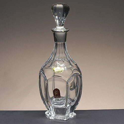 La Galaica | Botella de cristal | Decantador | Para whisky o licor | Boquilla en plata de ley 925 | Caja estándar | Colección SAFARI | 10,5x10,5x29,5 cm.
