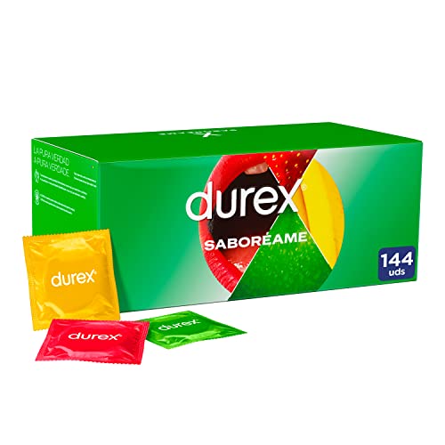Durex Preservativos con Sabores Afrutados, 144 Condones