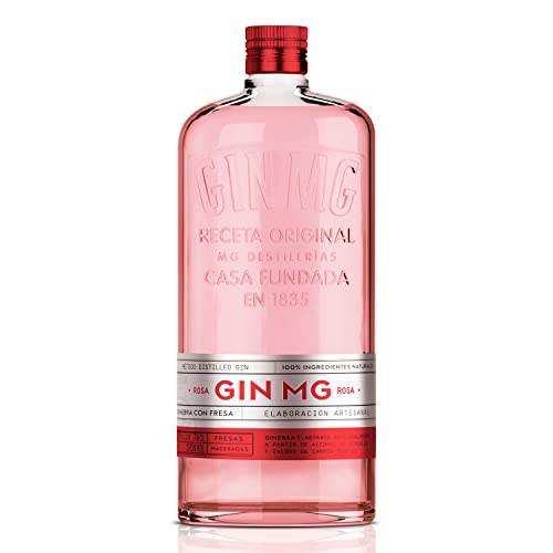 GIN MG - Ginebra Rosa, London Dry Gin , 40% Volumen de Alcohol, 70 cl