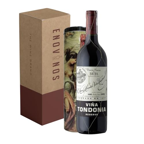 Vino Viña Tondonia Reserva - Estuche Metálico con Botella de Vino Tinto D.O. La Rioja x 75 cl - Mejor Selección ENOVINOS