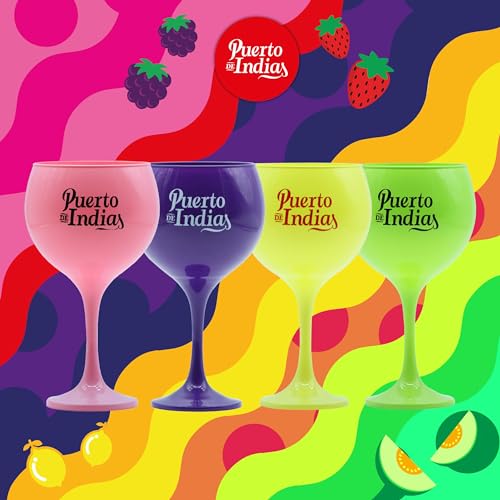 Puerto de Indias – Pack Ginebra de Melon Premium + Copa de Cristal Verde de Regalo – Pack Sweet Melon Premium Gin – 70 cl – 37.5º