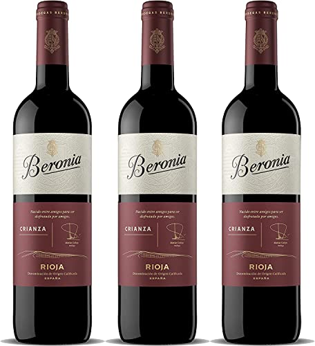 Beronia Crianza - Vino Tinto D.O.Ca. Rioja - 3 botellas de 750 ml - Total: 2250 ml