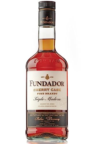 Fundador Triple Madera - Brandy Fundador, Brandy de Jerez Solera Gran Reserva, Bebida Espirituosa, 38% Volumen de Alcohol - 70 cl