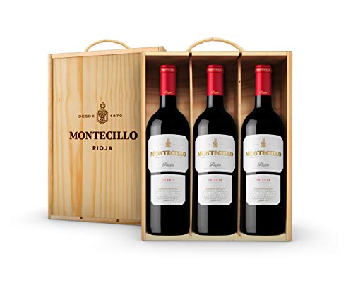 Vino Tinto D.O. Rioja Montecillo Crianza, Estuche de madera de 3 botellas de 75 cl