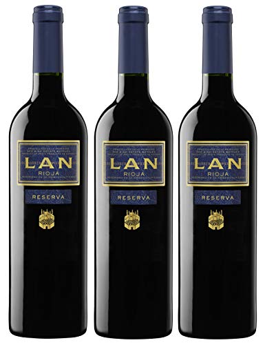 Vino Tinto LAN Reserva (D.O.Ca.Rioja) - 3 botellas de 750 ml - Total: 2250 ml