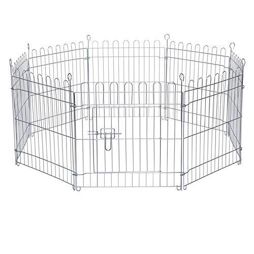 lionto Parque Jaula para Mascotas pequeñas recinto Plegable con Puerta, (M) 59x58 cm