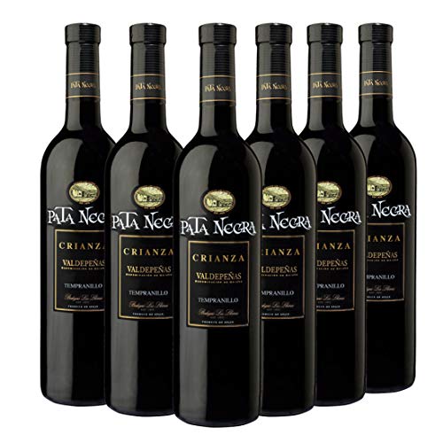 Pata Negra Crianza Vino Tinto D.O Valdepeñas - Caja de 6 Botellas x 750 ml
