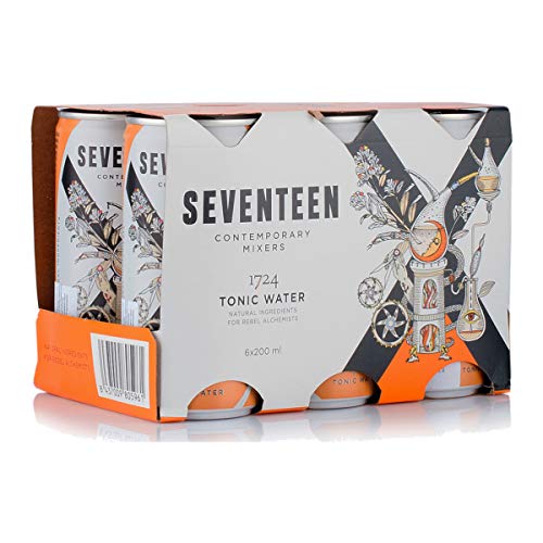 Seventeen Contemporary Mixers Seventeen - 1724 Tonic Water, Baja en Azúcar, 6 latas, 1,2 litros