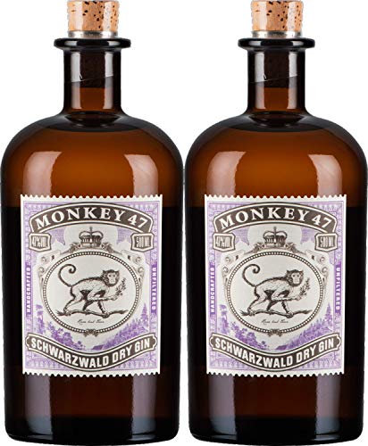 Monkey 47 Schwarzwald Dry German Gin 2 x 50cl Bottle (2 Pack)